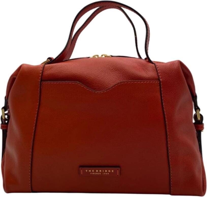 The Bridge Elegante Schoudertas met Ritssluiting Brown Dames