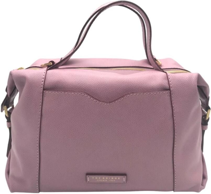 The Bridge Elegante Schoudertas met Ritssluiting Pink Dames