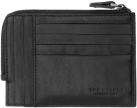 The Bridge Zwarte Leren Portemonnee Klassieke Stijl Black Heren