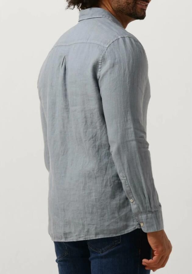The GoodPeople Blauw Linnen Casual Overhemd Soho Blue Heren - Foto 2
