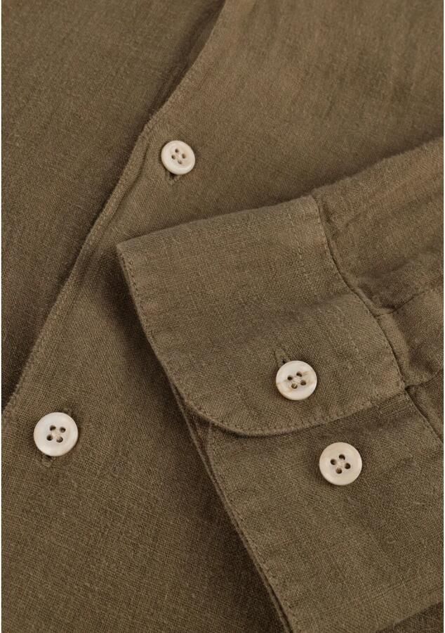The GoodPeople Casual Olive Overhemd Soho Green Heren