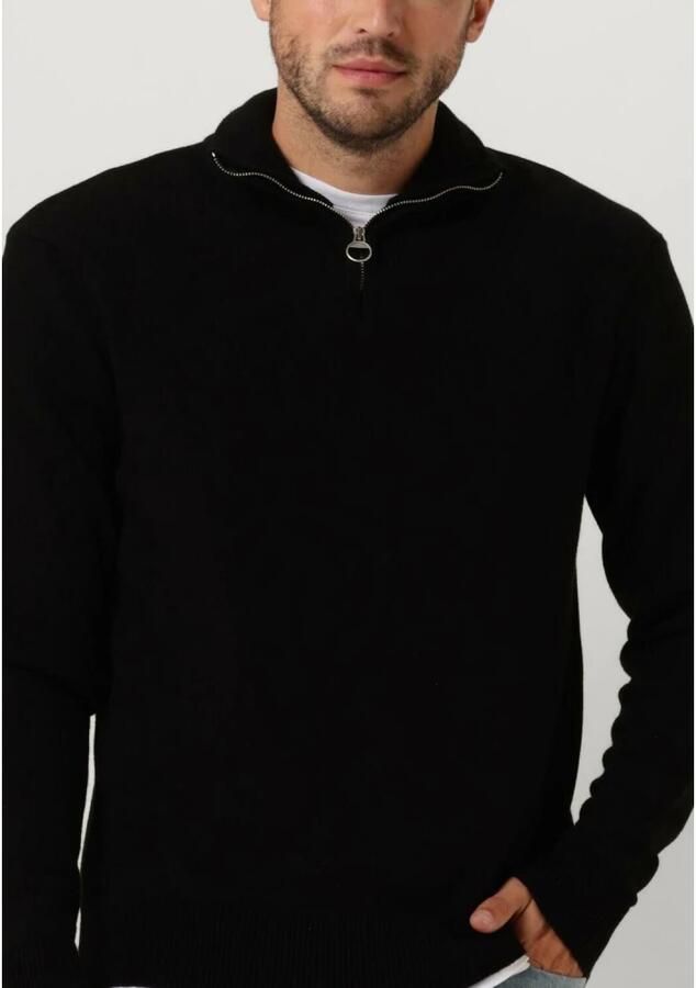The GoodPeople Heren Zwarte Half Zip Trui Black Heren