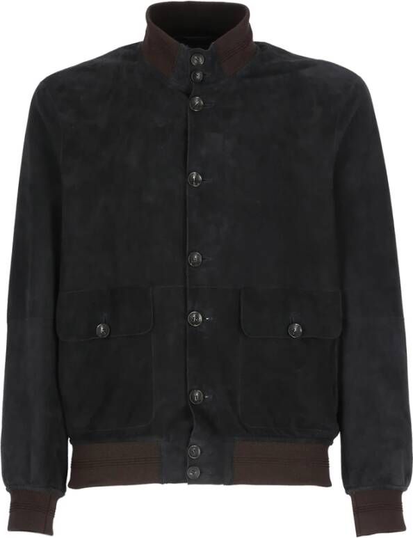 The Jack Leathers Bomber Jackets Blauw Heren