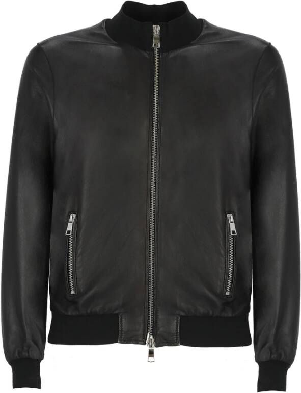 The Jack Leathers Bomber Jackets Zwart Heren