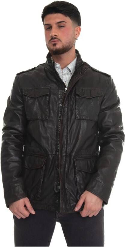 The Jack Leathers Delta Field jacket Bruin Heren