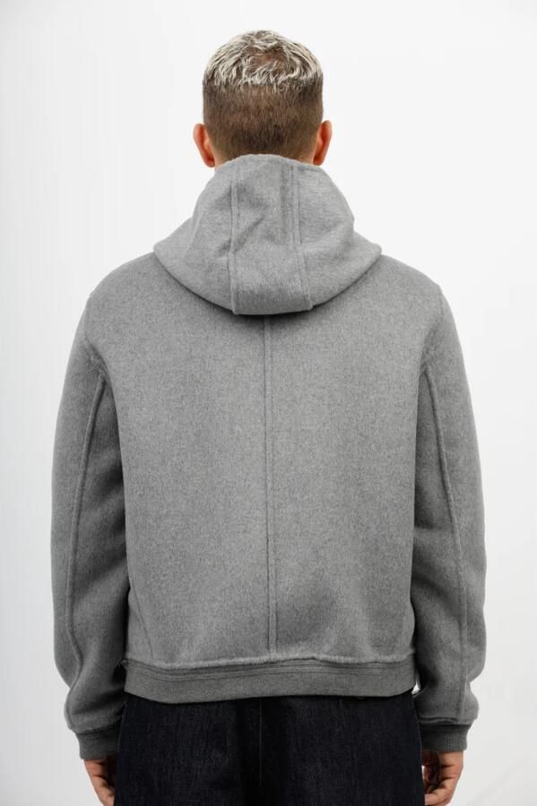 The Jack Leathers Omkeerbare Wol Dubbele Jas Gray Heren - Foto 4