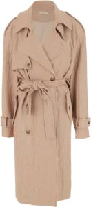 The Mannei Belted Coats Beige Dames