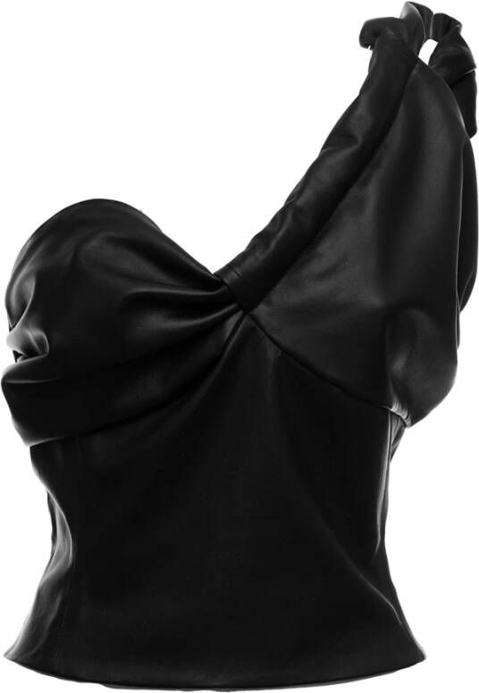The Mannei Luxe One-Shoulder Top Black Dames