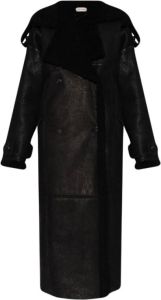 The Mannei Jordan long shearling coat Zwart Dames