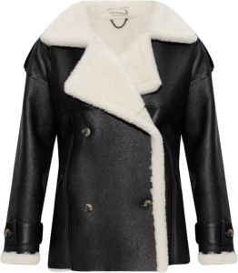The Mannei Jordan Short shearling jacket Zwart Dames