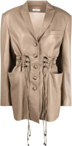The Mannei Leather Jackets Beige Dames
