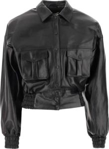 The Mannei Leather Jackets Zwart Dames