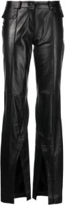 The Mannei Leather Trousers Zwart Dames