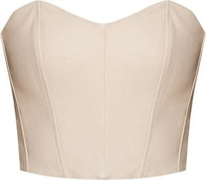 The Mannei �Oviedo� leather top Beige Dames