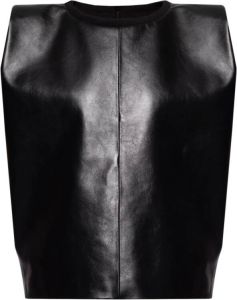 The Mannei �Umayyad� leather sleeveless top Zwart Dames