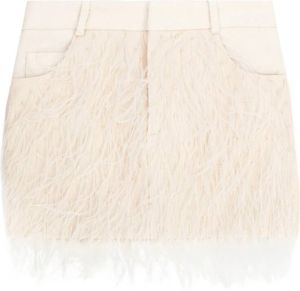 The Mannei �Venice� skirt with feathers Beige Dames