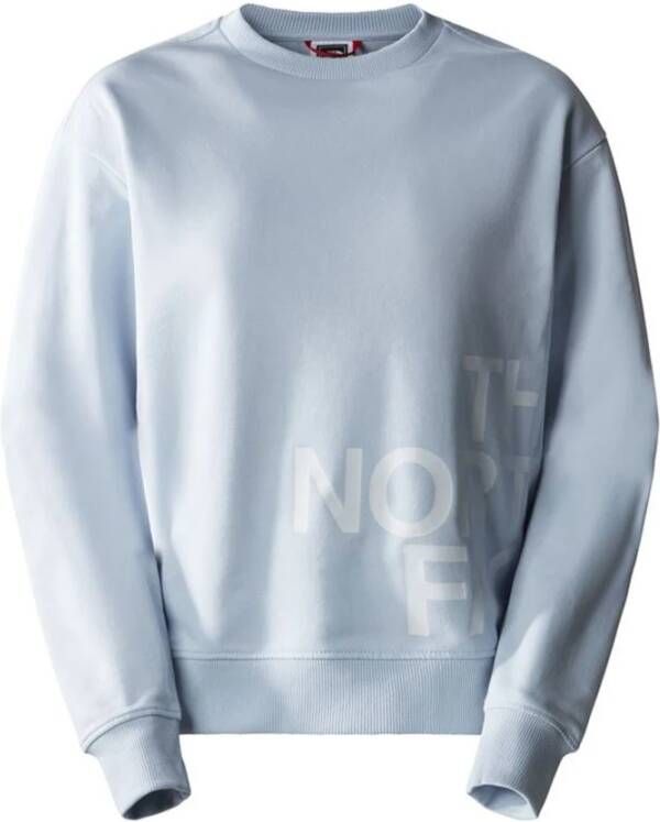 The North Face Lichtgewicht Crewneck Sweatshirt met Logo Blue Dames