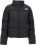 The North Face Zwarte Gewatteerde Puffer Jas met Hoge Kraag Black Dames - Thumbnail 1