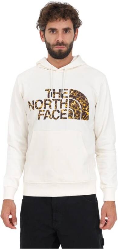 The North Face Heren Hoodie in Vuilwit met Logo Print Wit Heren