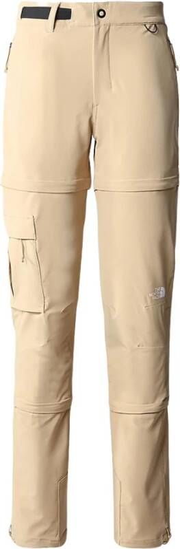 The North Face Leather Trousers Beige Dames