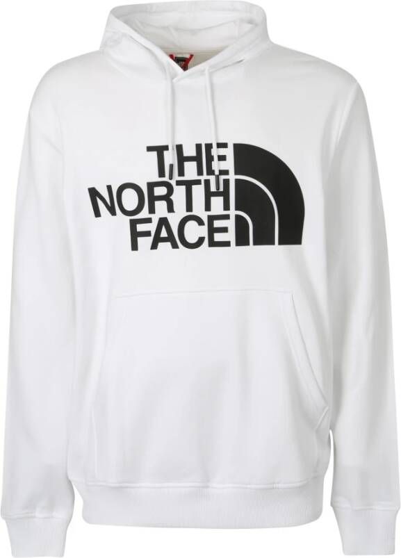 The North Face Logo Drawstring hoodie White Heren