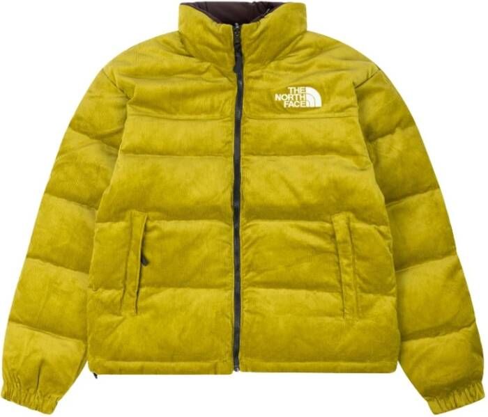 The North Face Omkeerbare Nuptse Jas Groen Bruin Yellow Heren