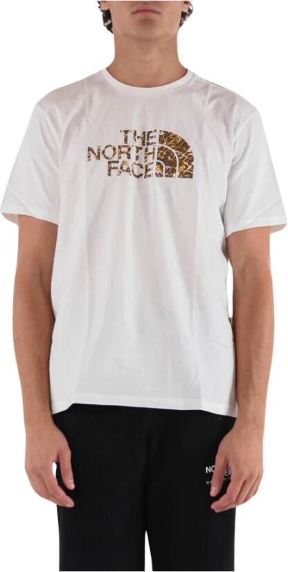 The North Face Ribgebreid T-shirt met Logo White Heren