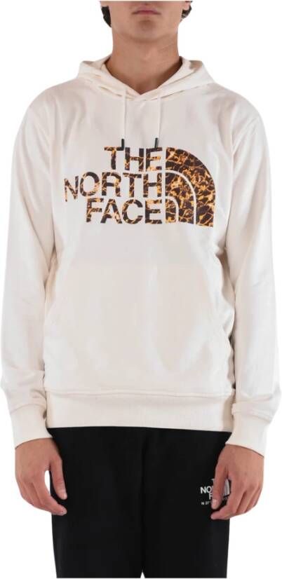 The North Face Heren Hoodie in Vuilwit met Logo Print White Heren