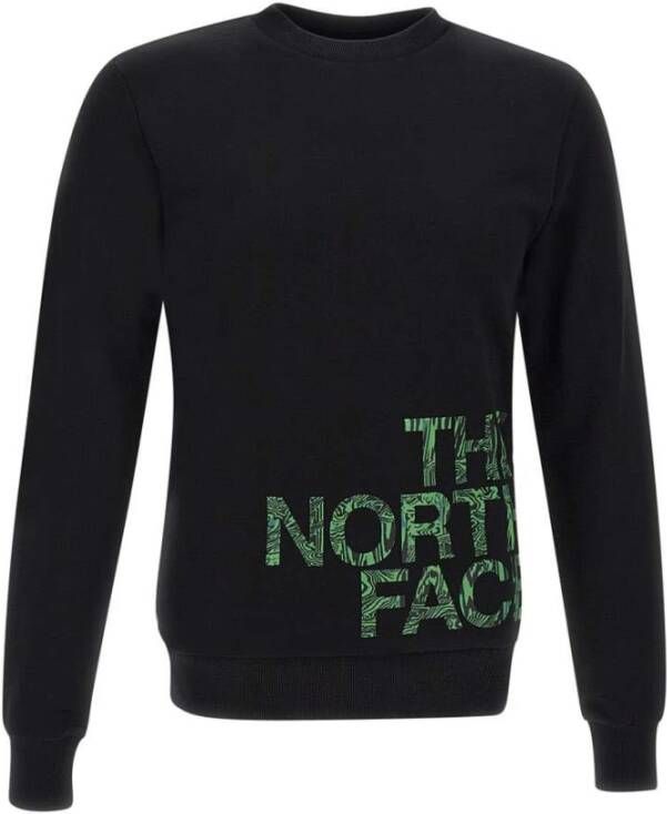 The North Face Zwarte Logo Crew Sweaters Zwart Heren