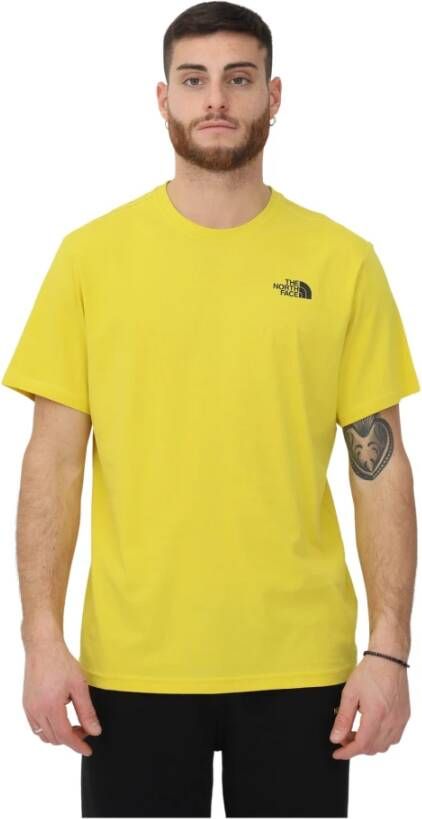 The North Face Zuur Gele Tee Heren T-Shirt Yellow Heren