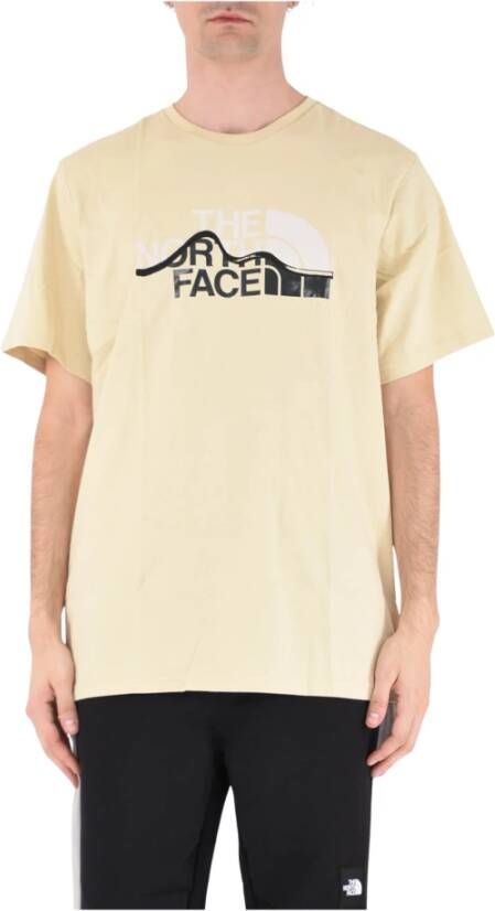 The North Face T-shirt montage Beige Heren