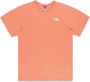 The North Face Logo Print Katoenen T-Shirt Orange Heren - Thumbnail 2