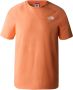 The North Face Logo Print Katoenen T-Shirt Orange Heren - Thumbnail 1