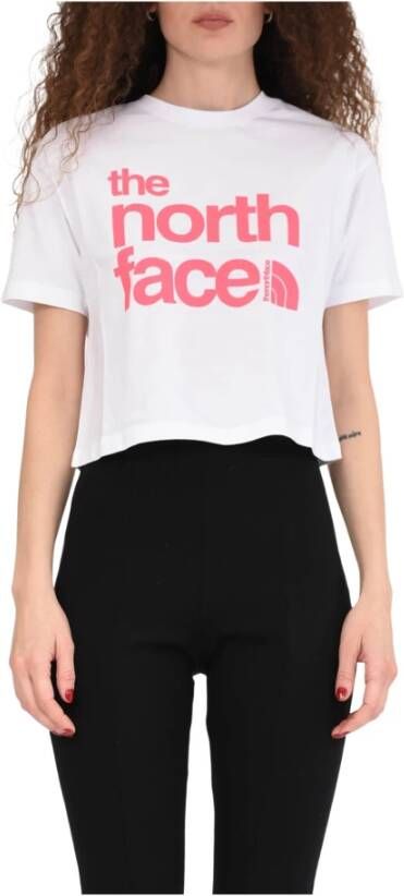 The North Face Wit Coordinates Crop Tee White Dames