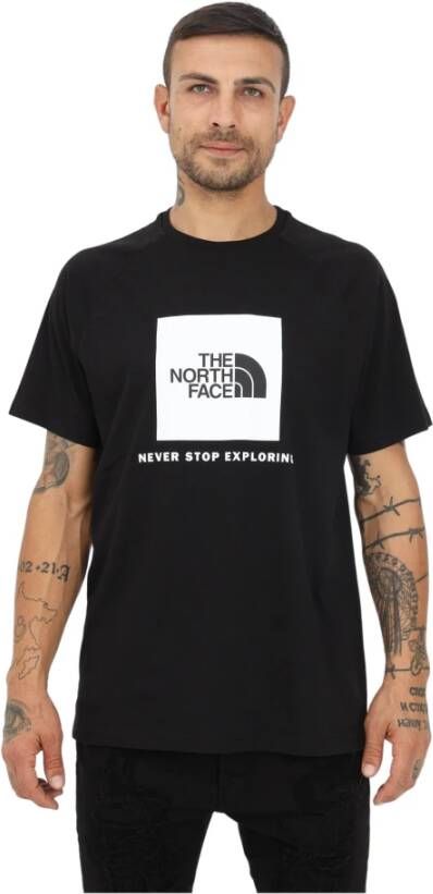 The North Face M S S Raglan Redbox TEE Black Heren