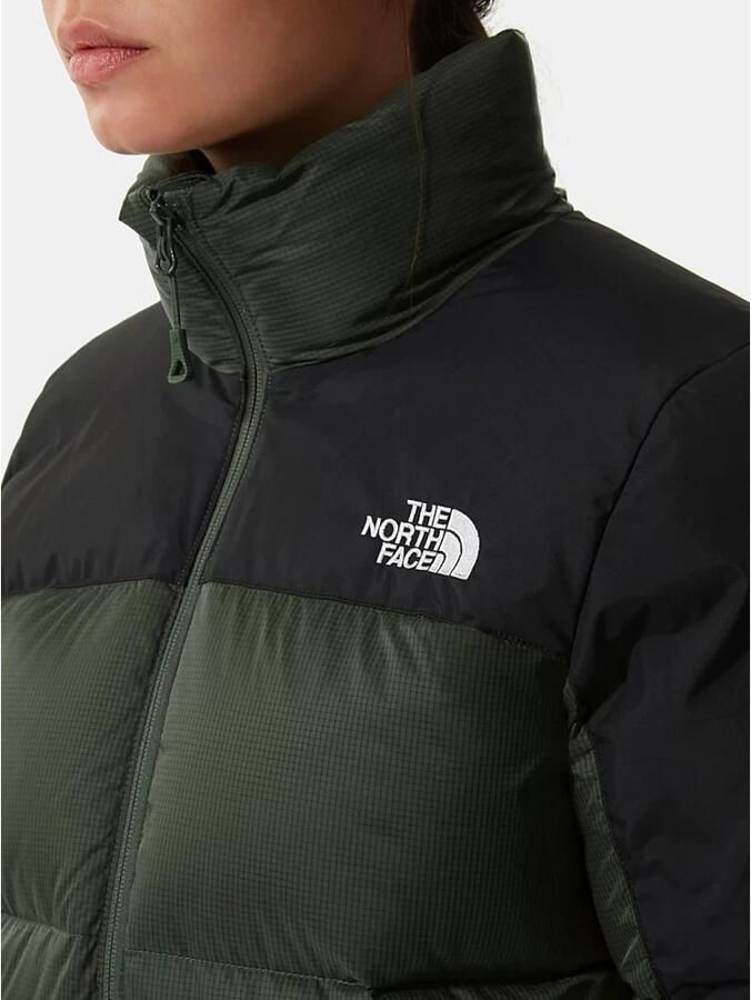 The North Face Diablo Puffer Jas Tijm Zwart Groen Green Dames