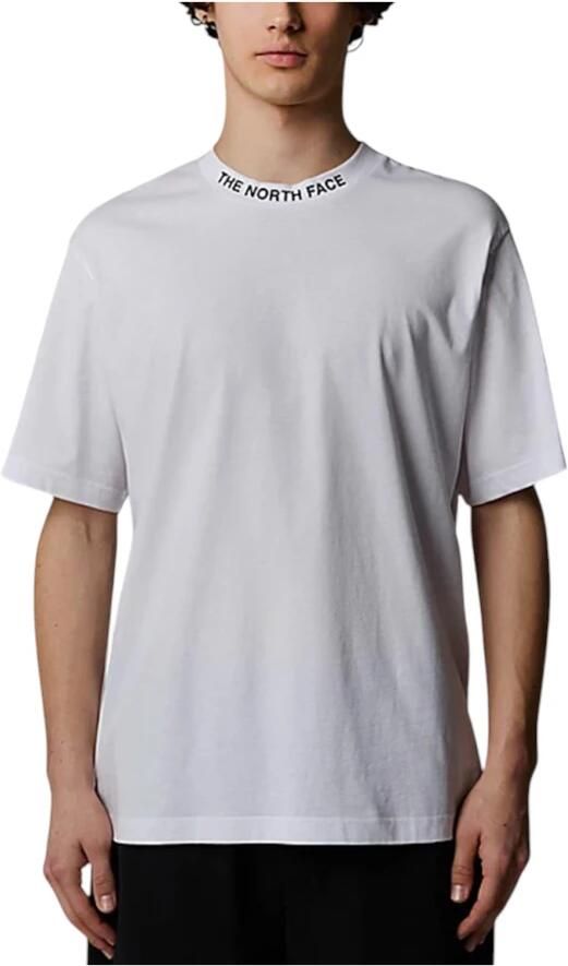 The North Face Witte Zumu Jacquard Geribbelde Kraag T-shirt White Heren - Foto 3
