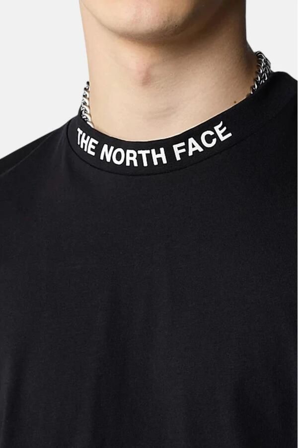 The North Face Geribbelde ronde hals T-shirt met logo Black Heren