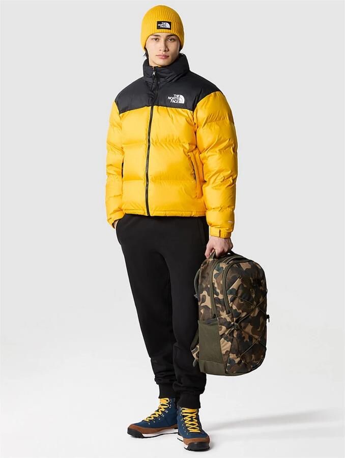 The North Face Retro Nuptse Jas in Summit Gold Zwart Yellow Heren - Foto 4