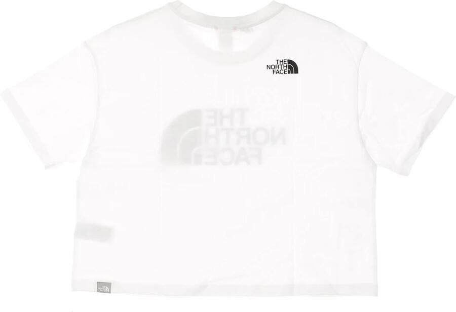 The North Face Logo Print Boxy-Fit Cropped Tee White Dames - Foto 4