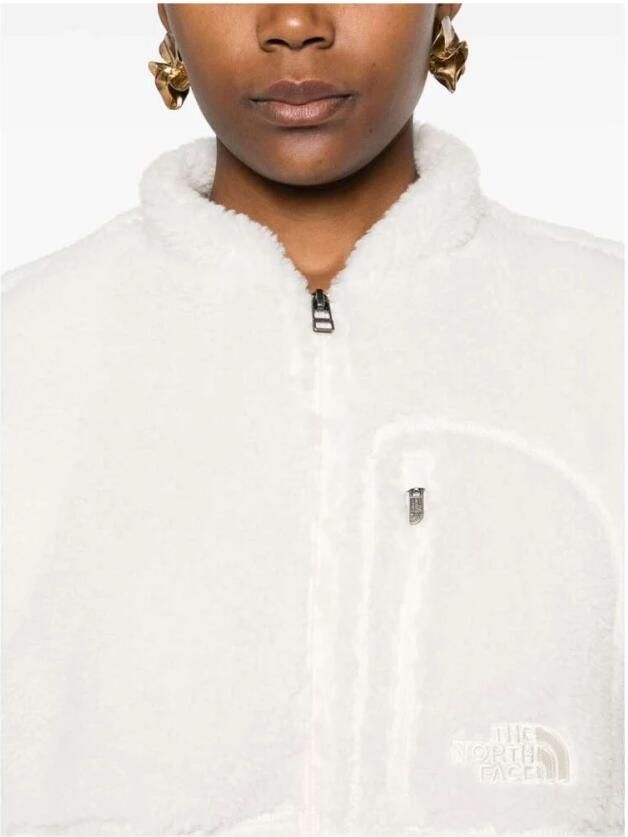 The North Face Witte Fleece Rits Jas White