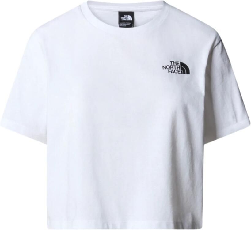 The North Face Simple Dome Crop T-Shirt Dames White- Dames White