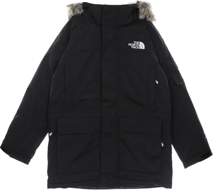 The North Face Zwarte Waterdichte Lange Jas met Bontkraag Black Heren - Foto 9