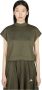 The North Face Cropped T-Shirt met Logo Print Green Dames - Thumbnail 1