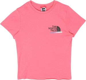 The North Face W Es Graphic Fitted S S Tee Eu Roze Dames