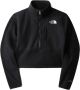 The North Face Zwarte Denali Crop Fleece met Rits Zwart Dames - Thumbnail 1