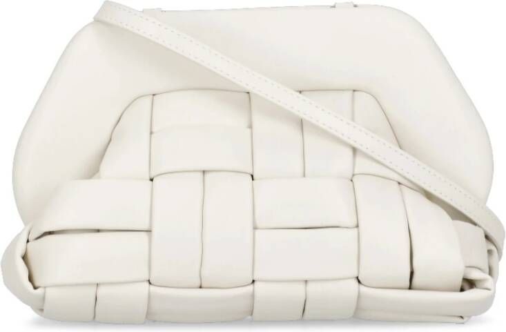 THEMOIRè Vegan Fabric Clutch Bag Magnetic Closure White Dames