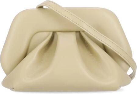 Themoirè Clutches Green Vegan Leather Gea Vegan Clutch Bag in groen