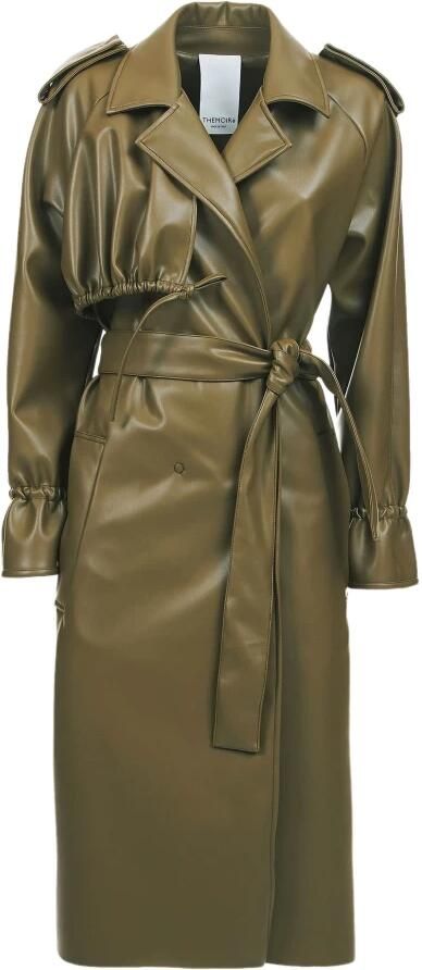 THEMOIRè Vegan Militaire Trenchcoat Green Dames