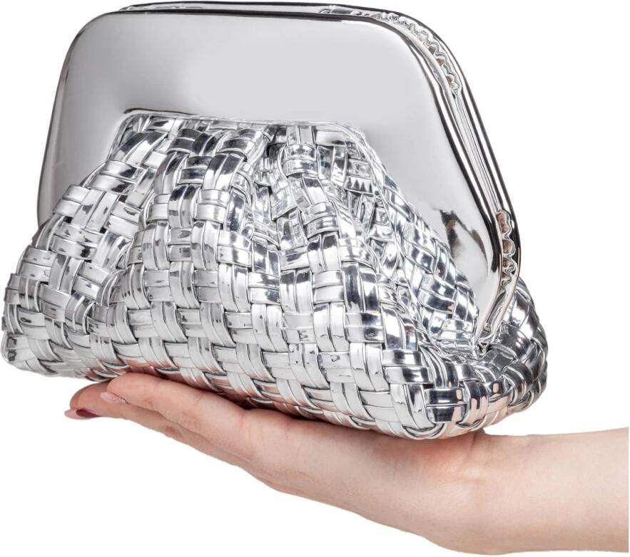 Themoirè Hobo bags Silver Synth Leather Gea Micro Pochette in zilver - Foto 3
